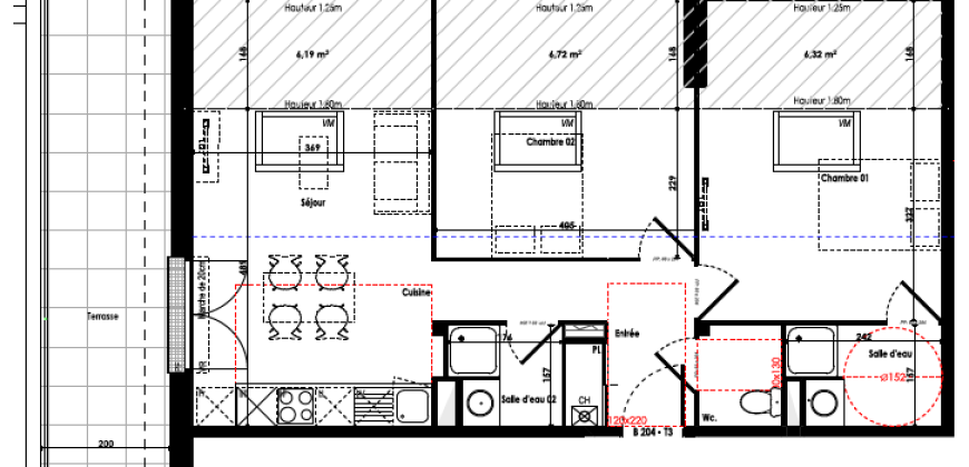 Appartement type 3 dans résidence neuve